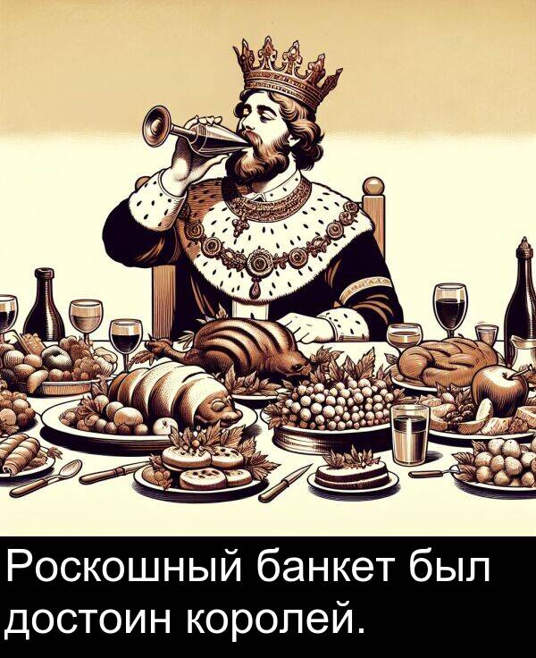 королей: Роскошный банкет был достоин королей.