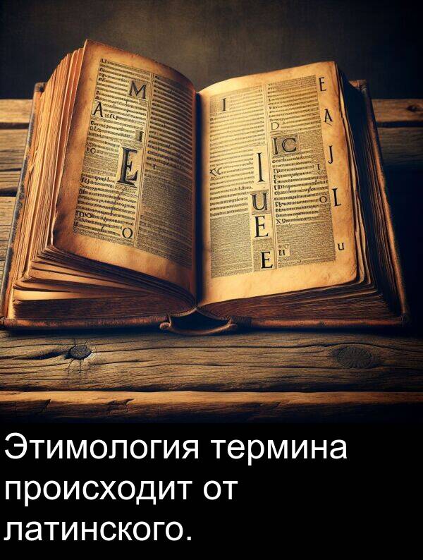 происходит: Этимология термина происходит от латинского.