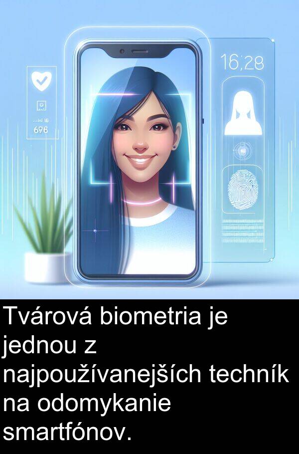 smartfónov: Tvárová biometria je jednou z najpoužívanejších techník na odomykanie smartfónov.