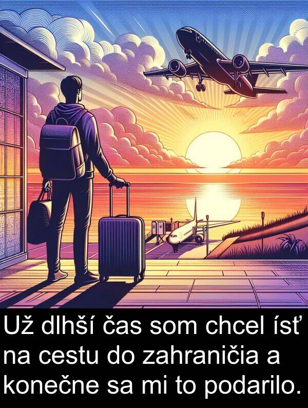 čas: Už dlhší čas som chcel ísť na cestu do zahraničia a konečne sa mi to podarilo.