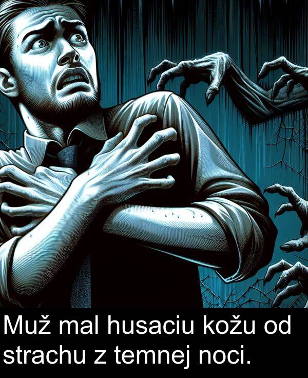 noci: Muž mal husaciu kožu od strachu z temnej noci.