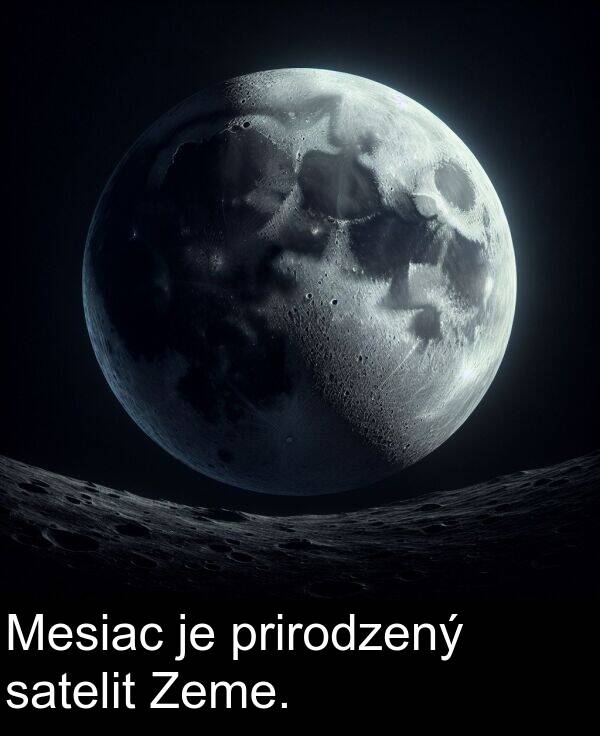 satelit: Mesiac je prirodzený satelit Zeme.