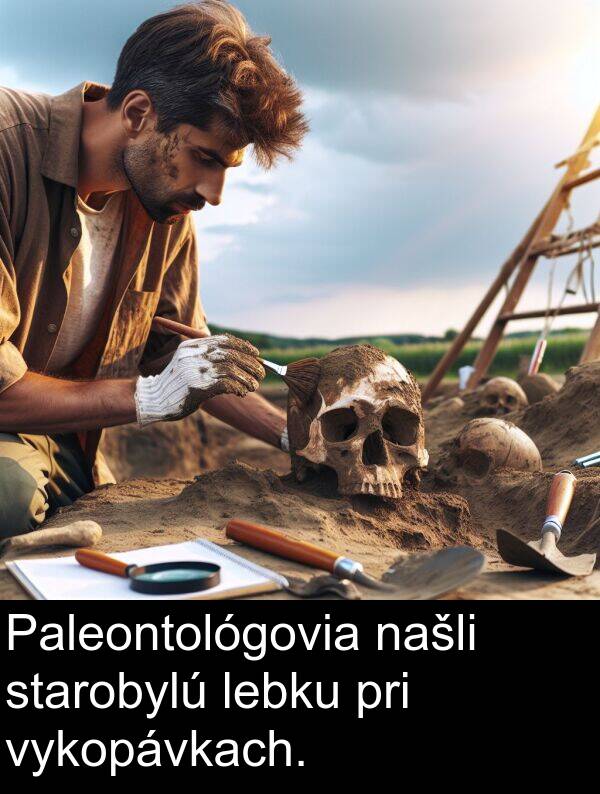 lebku: Paleontológovia našli starobylú lebku pri vykopávkach.