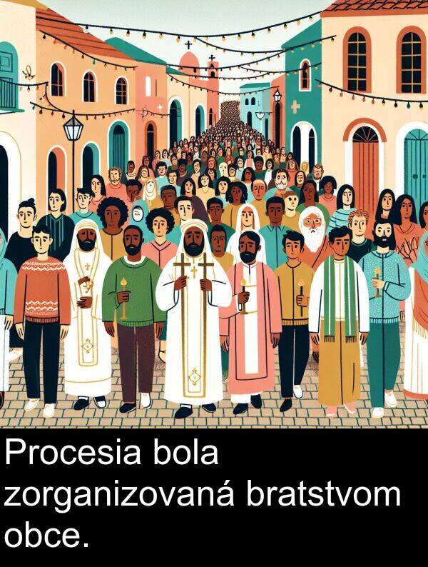 bola: Procesia bola zorganizovaná bratstvom obce.