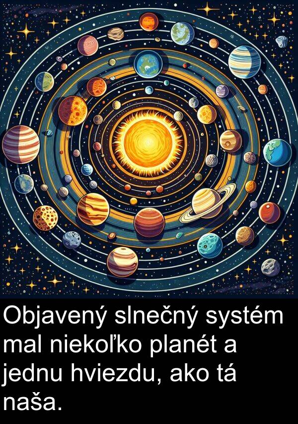 niekoľko: Objavený slnečný systém mal niekoľko planét a jednu hviezdu, ako tá naša.