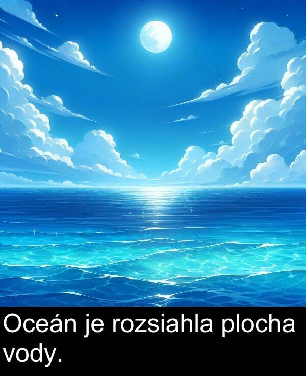 vody: Oceán je rozsiahla plocha vody.