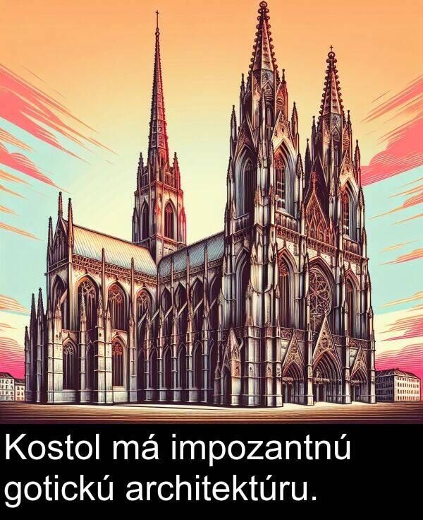 gotickú: Kostol má impozantnú gotickú architektúru.