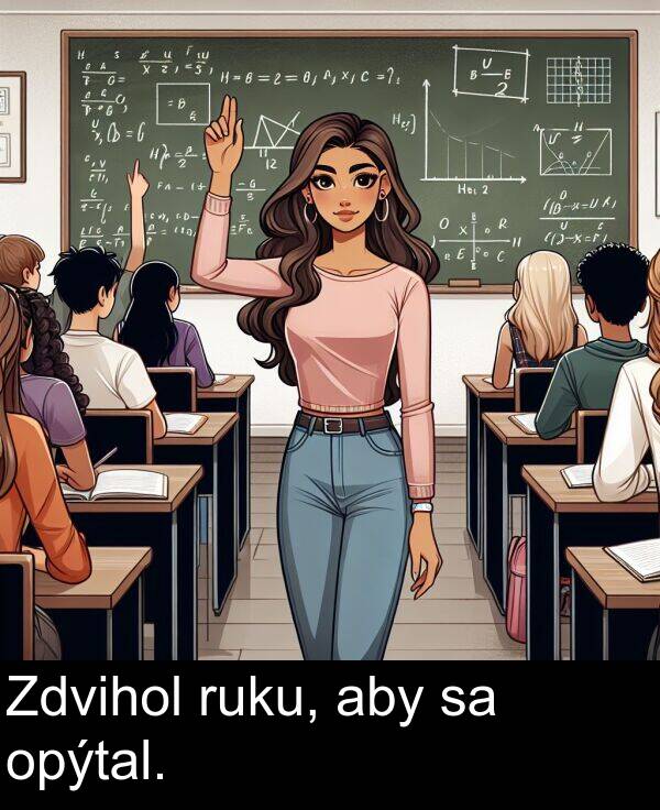 opýtal: Zdvihol ruku, aby sa opýtal.