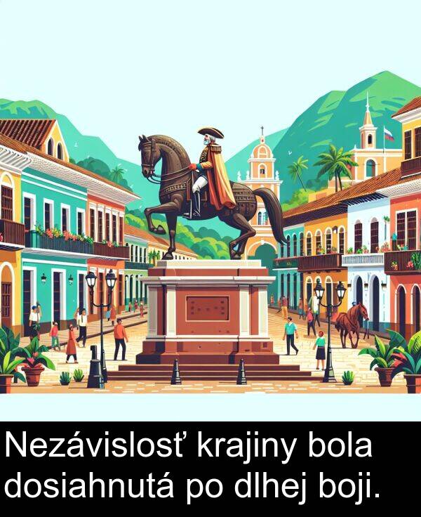 krajiny: Nezávislosť krajiny bola dosiahnutá po dlhej boji.