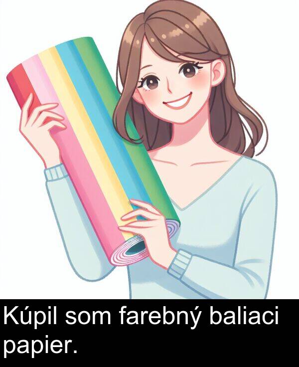 farebný: Kúpil som farebný baliaci papier.