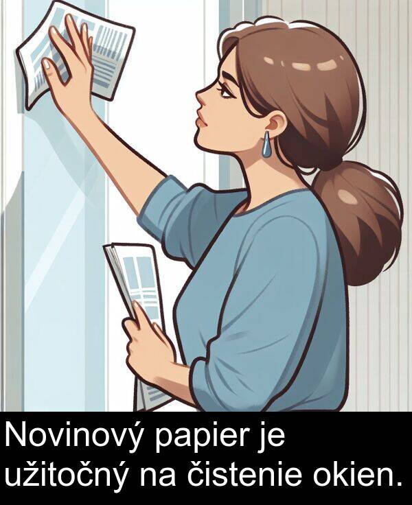 čistenie: Novinový papier je užitočný na čistenie okien.