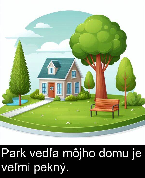 vedľa: Park vedľa môjho domu je veľmi pekný.