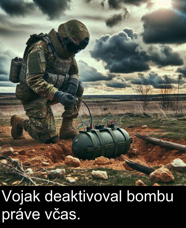včas: Vojak deaktivoval bombu práve včas.
