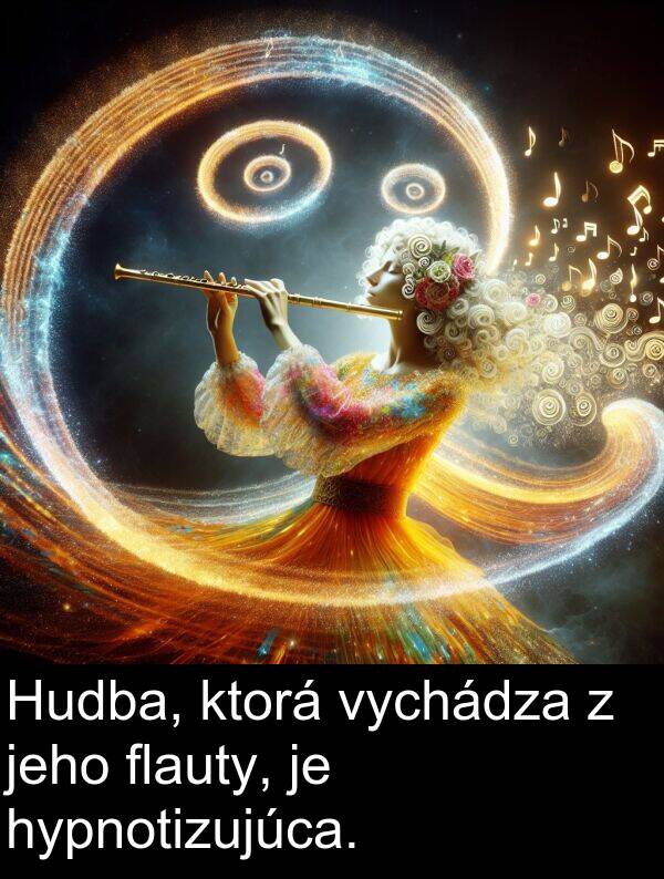flauty: Hudba, ktorá vychádza z jeho flauty, je hypnotizujúca.
