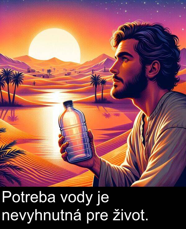 vody: Potreba vody je nevyhnutná pre život.