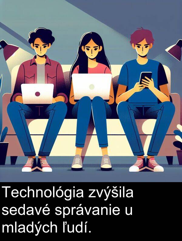 zvýšila: Technológia zvýšila sedavé správanie u mladých ľudí.