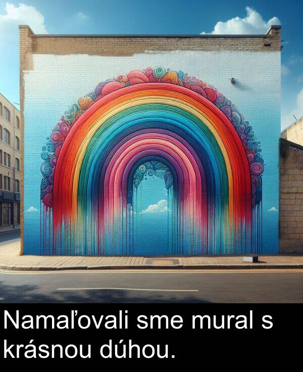 sme: Namaľovali sme mural s krásnou dúhou.