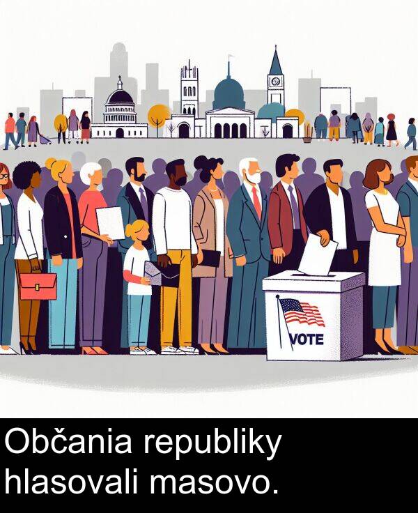 hlasovali: Občania republiky hlasovali masovo.