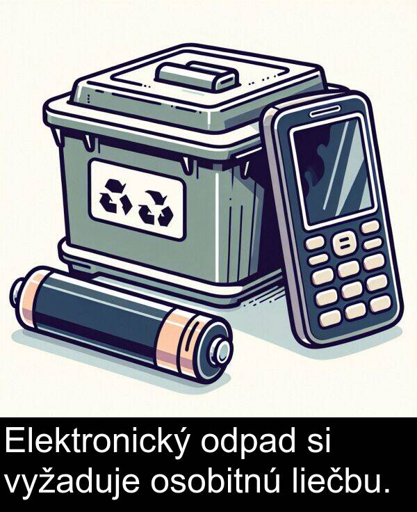 vyžaduje: Elektronický odpad si vyžaduje osobitnú liečbu.