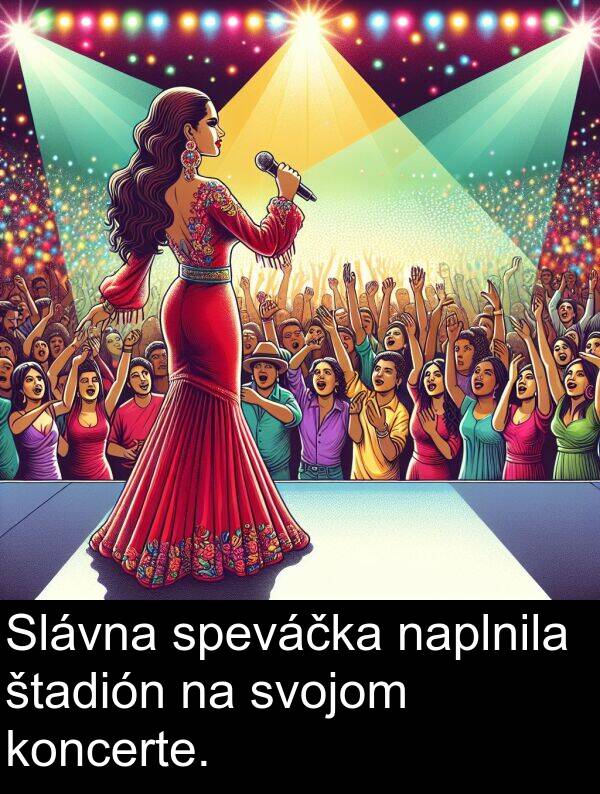 naplnila: Slávna speváčka naplnila štadión na svojom koncerte.
