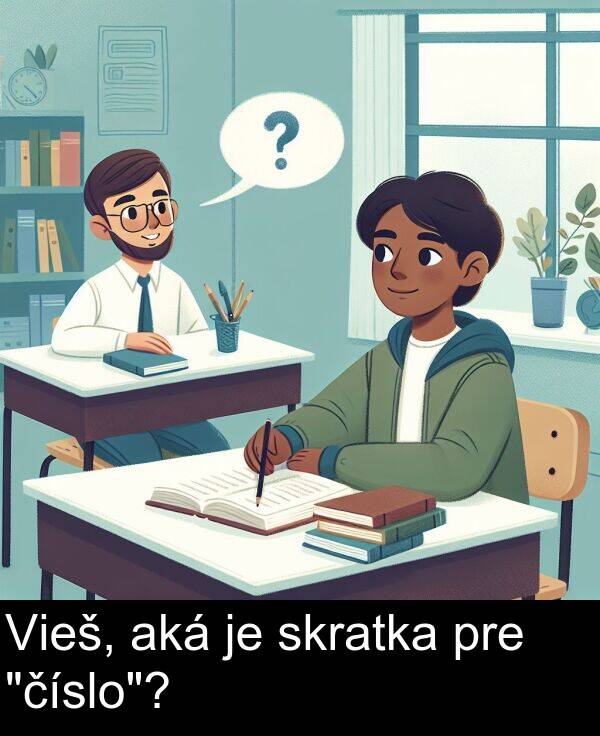 skratka: Vieš, aká je skratka pre "číslo"?