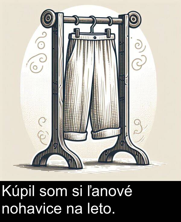 ľanové: Kúpil som si ľanové nohavice na leto.