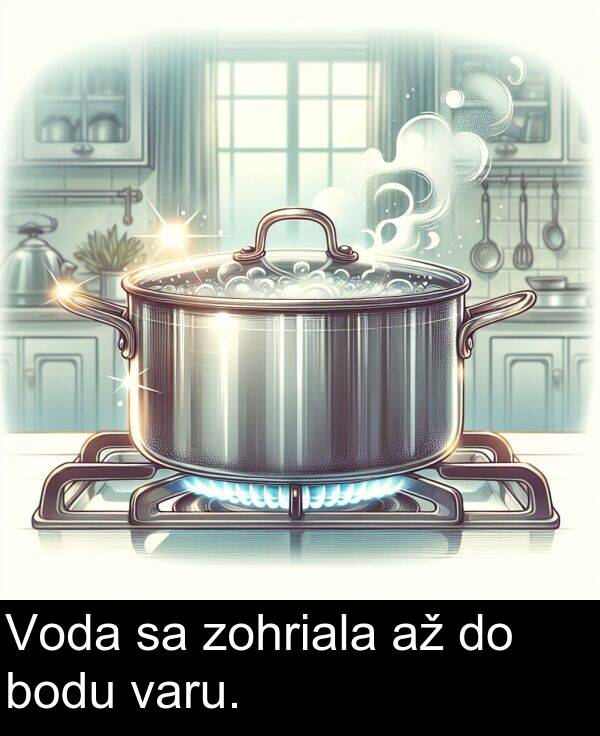 bodu: Voda sa zohriala až do bodu varu.