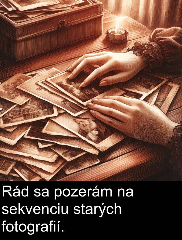 fotografií: Rád sa pozerám na sekvenciu starých fotografií.