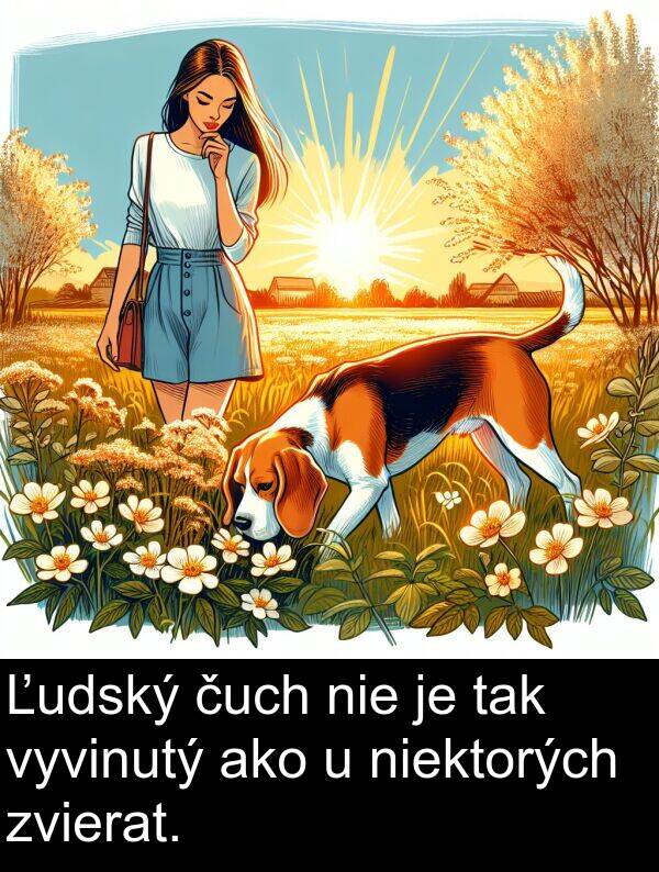 nie: Ľudský čuch nie je tak vyvinutý ako u niektorých zvierat.