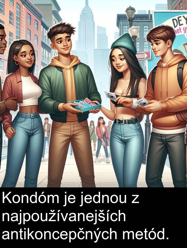 najpoužívanejších: Kondóm je jednou z najpoužívanejších antikoncepčných metód.
