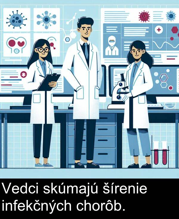 infekčných: Vedci skúmajú šírenie infekčných chorôb.