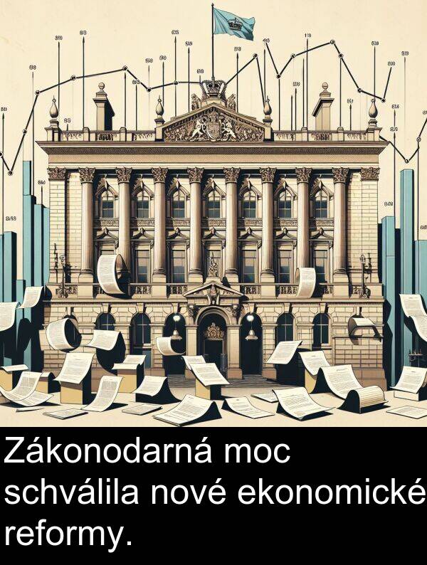 schválila: Zákonodarná moc schválila nové ekonomické reformy.