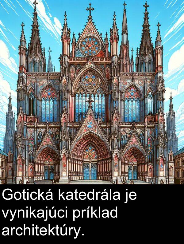 vynikajúci: Gotická katedrála je vynikajúci príklad architektúry.