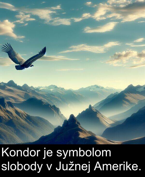 slobody: Kondor je symbolom slobody v Južnej Amerike.