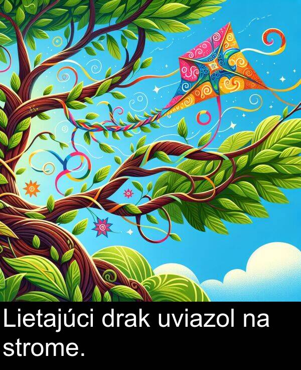 strome: Lietajúci drak uviazol na strome.