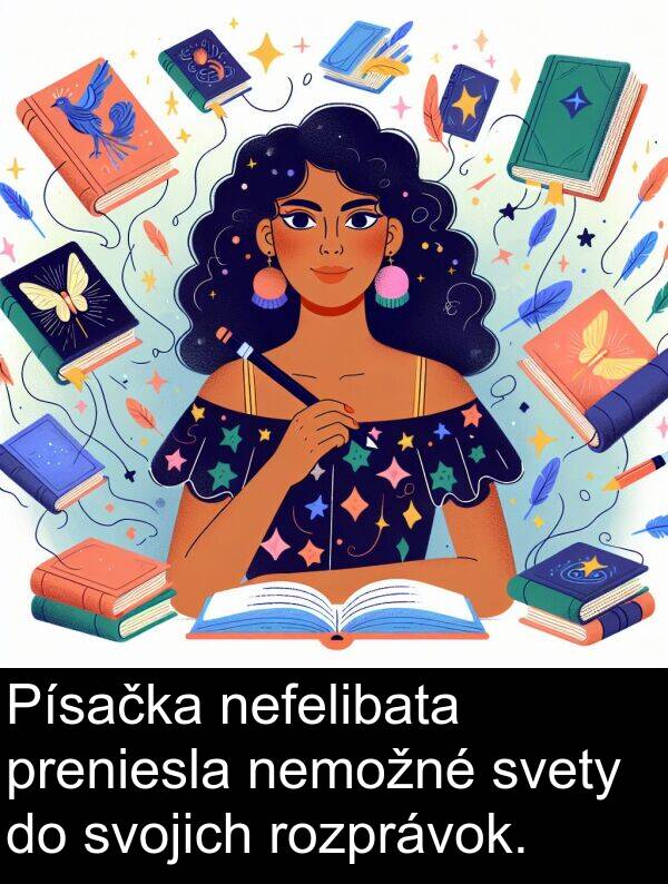 nemožné: Písačka nefelibata preniesla nemožné svety do svojich rozprávok.