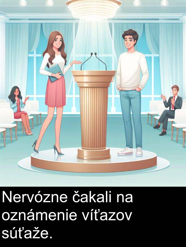 čakali: Nervózne čakali na oznámenie víťazov súťaže.