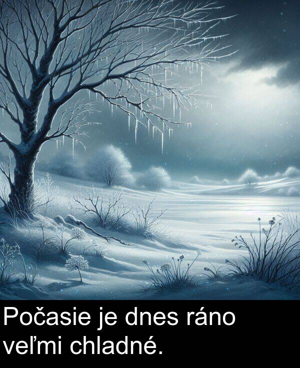 veľmi: Počasie je dnes ráno veľmi chladné.