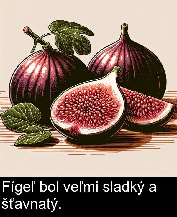 veľmi: Fígeľ bol veľmi sladký a šťavnatý.