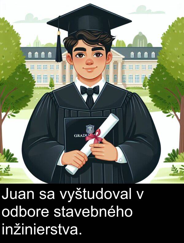 vyštudoval: Juan sa vyštudoval v odbore stavebného inžinierstva.