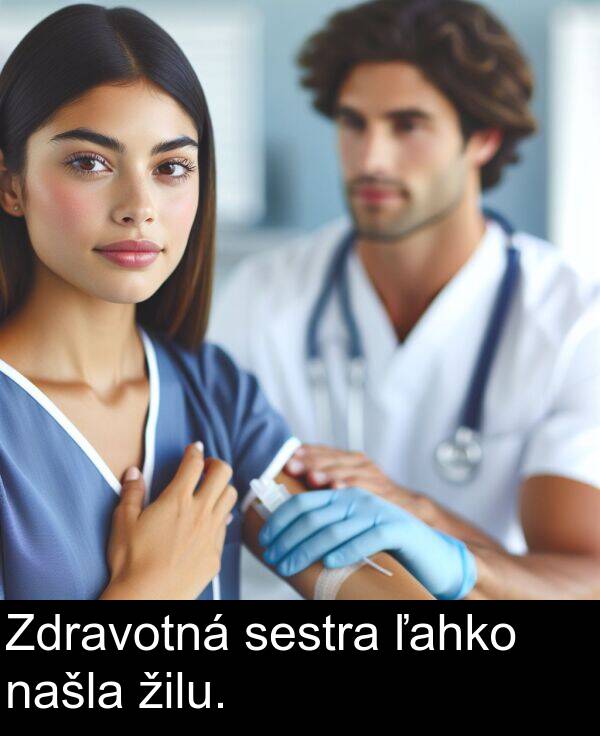 ľahko: Zdravotná sestra ľahko našla žilu.