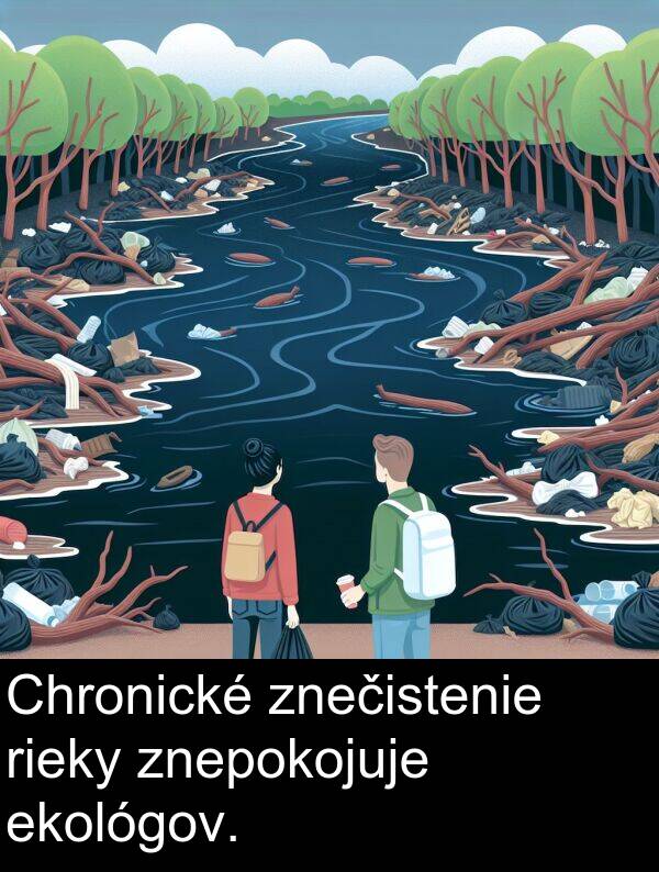 ekológov: Chronické znečistenie rieky znepokojuje ekológov.