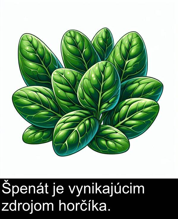 vynikajúcim: Špenát je vynikajúcim zdrojom horčíka.