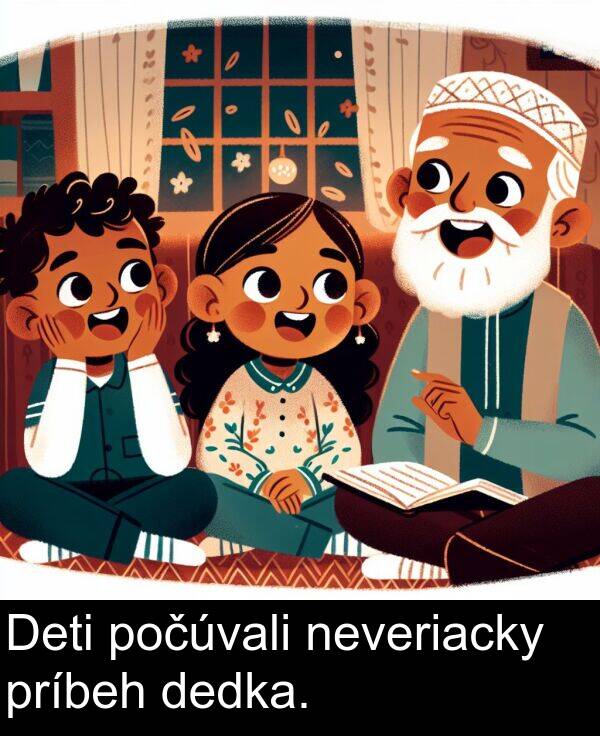 počúvali: Deti počúvali neveriacky príbeh dedka.