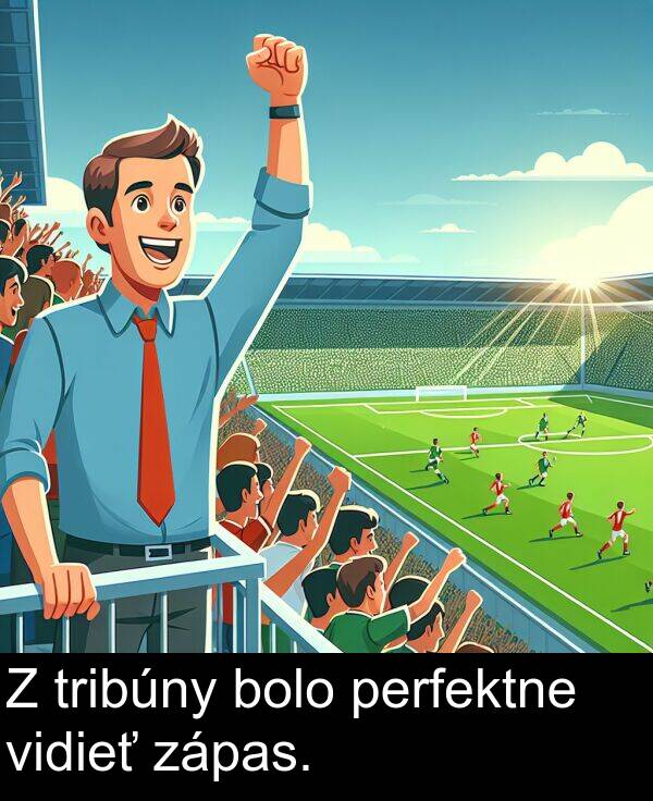 bolo: Z tribúny bolo perfektne vidieť zápas.