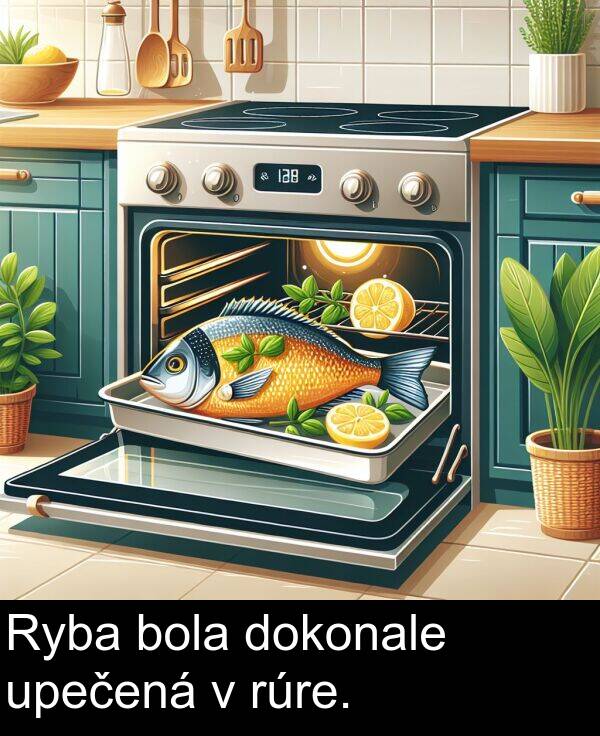 bola: Ryba bola dokonale upečená v rúre.