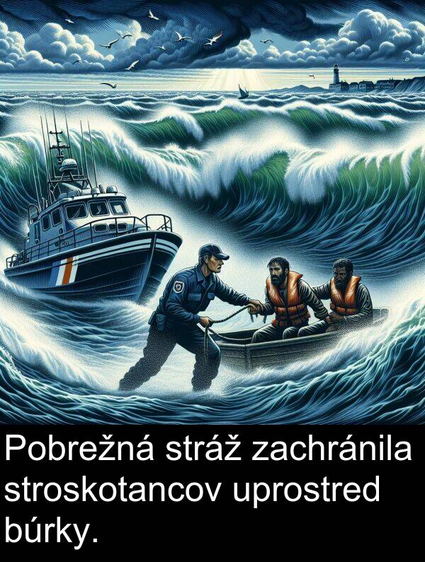 búrky: Pobrežná stráž zachránila stroskotancov uprostred búrky.