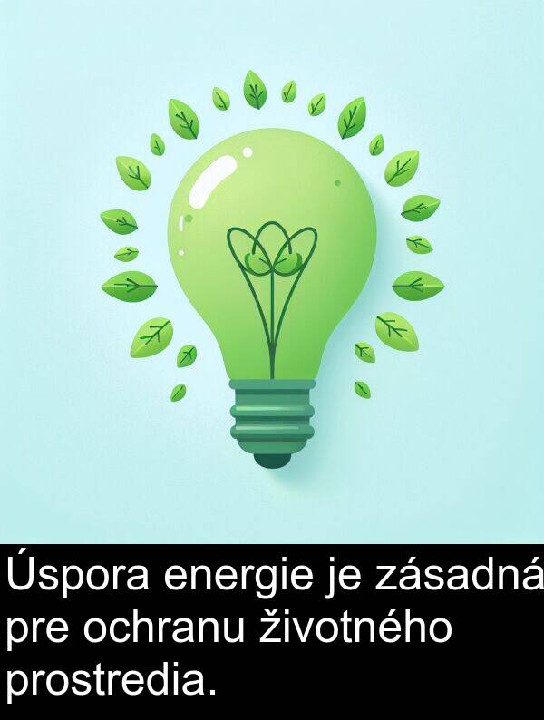 prostredia: Úspora energie je zásadná pre ochranu životného prostredia.