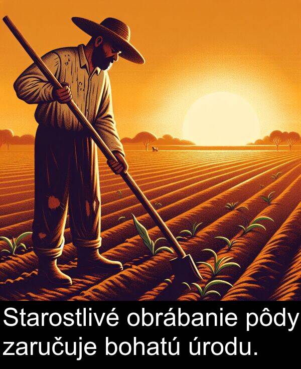 obrábanie: Starostlivé obrábanie pôdy zaručuje bohatú úrodu.