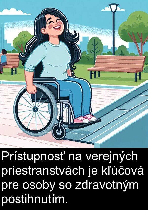 verejných: Prístupnosť na verejných priestranstvách je kľúčová pre osoby so zdravotným postihnutím.